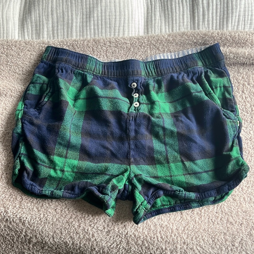 Aerie plaid pajama set size large